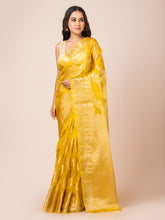 KAVVYA SOFT & LIGHT WEIGHT YELLOW ORGANZA SILK